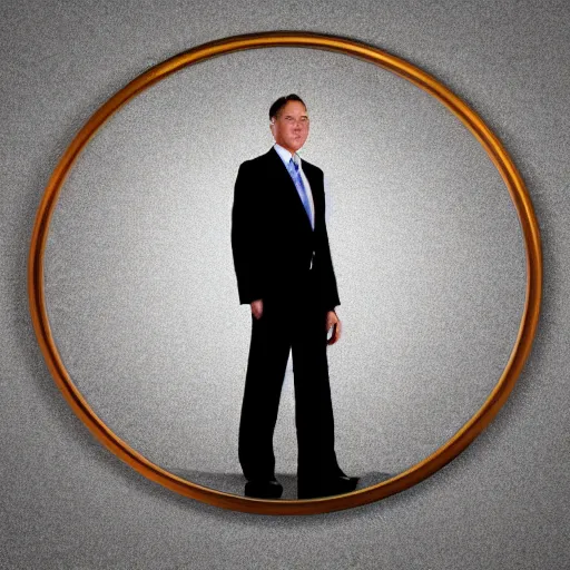 Image similar to centered portrait of a businessman with no soul