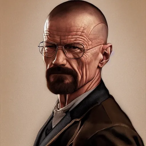 Image similar to the ultimate gigachad, incredibly muscular walter white, walter white with chiseled jawline, trending on /r/moreplatesmoredates, oil on canvas artstation by J. C. Leyendecker and Edmund Blair Leighton and Charlie Bowater octane render