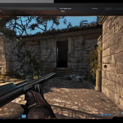 Image similar to quake e 1 m 1 unreal engine 5, ingame screenshot, hyper detail, realistic