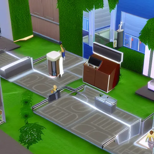 Prompt: cellphones in the sims 2