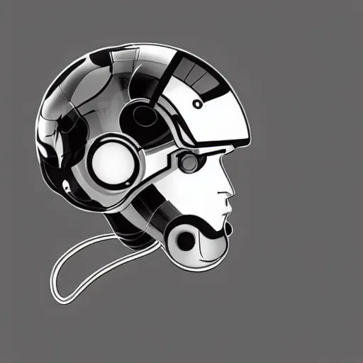 Image similar to robot nano mechanical headgear helmet concept art detailed