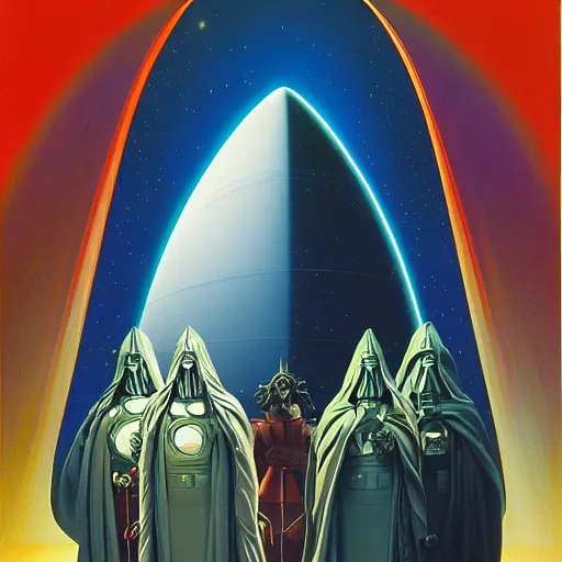 Prompt: the universes most powerful wizard/scientist oil painting by Jean Giraud and Ralph McQuarrie