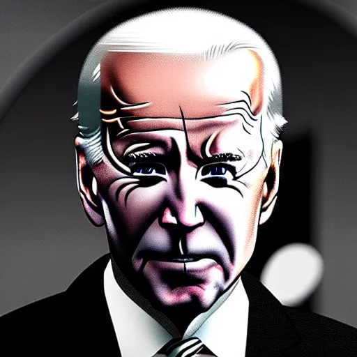 Image similar to Joe Biden looking sinister, by Tsutomu Nihei, highly detailed