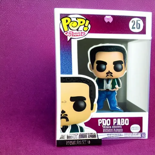 Prompt: a FUNCO POP of Pablo Escobar