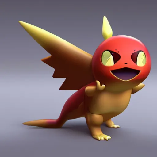 Image similar to pokemon that doesn't exist, 3 d rendered