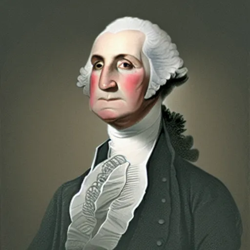 Image similar to George Washington as a washing machine