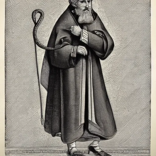 Prompt: saint nicholas disguised as a normal man, artsy, sketch
