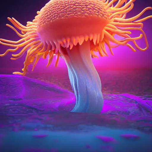 Image similar to alien anemone, amazing octane render, stylized, trending on artstation, glow, nature photography