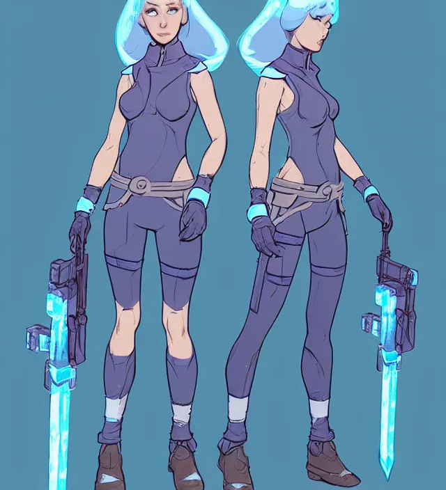 Image similar to the female ice rabbit protagonist, animation character design by jack kirby, action - adventure, sharp detail, artstation trending, conceptart. com