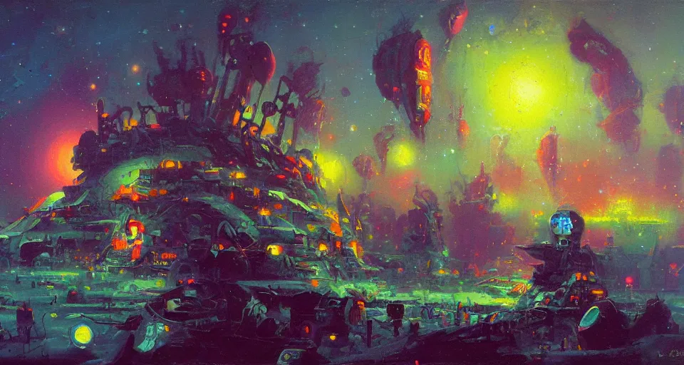 Image similar to an amazing piece of art by Paul Lehr