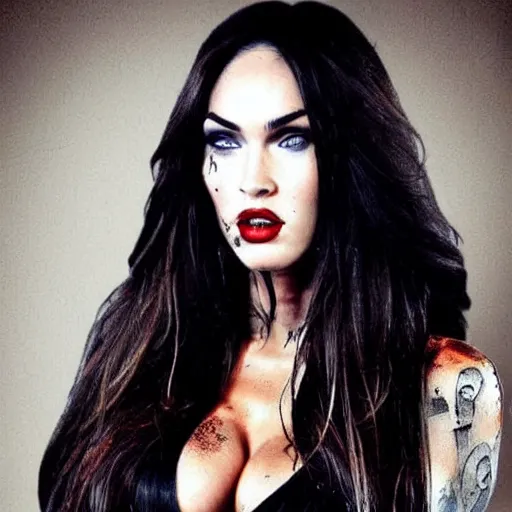 Prompt: megan fox portrait, halloween, halloween costumes, vampire, zombie, mummy, scary, dark, horror