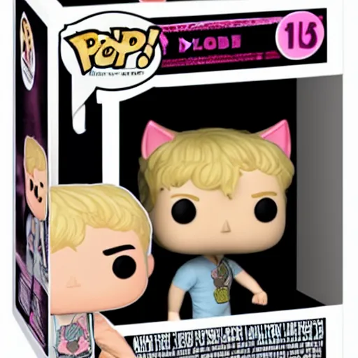 Image similar to blond catboy with pink shirt funko pop, funko pop