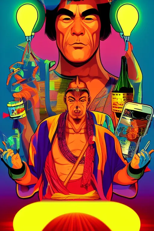 Image similar to journey to the west. pop art, symmetrical, gta vice city style, no duplicate image, glowing lights, ultra realistic, ultra highly details, digital painting, artstation, concept art, smooth, sharp focus, illustration, intecrate details, art by mark millar and richard hamilton and mimmo rottela, kirokaze and paul robertson