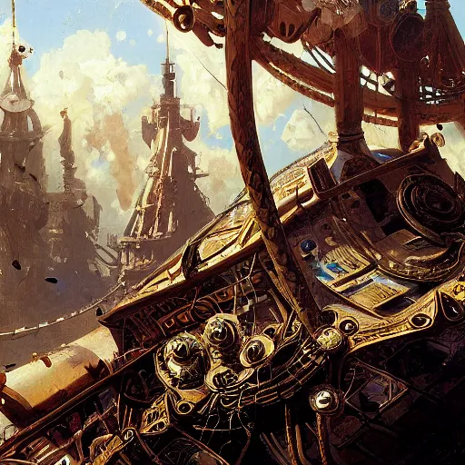 Prompt: detailed painting of a living pod architecture, filigree ornaments, andreas achenbach, syd mead