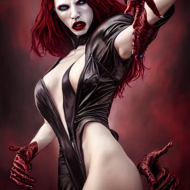 Prompt: beautiful vampire queen, highly detailed, 4 k, hdr, smooth, sharp focus, high resolution, award - winning photo, clayton crain, anne stokes, photorealistic