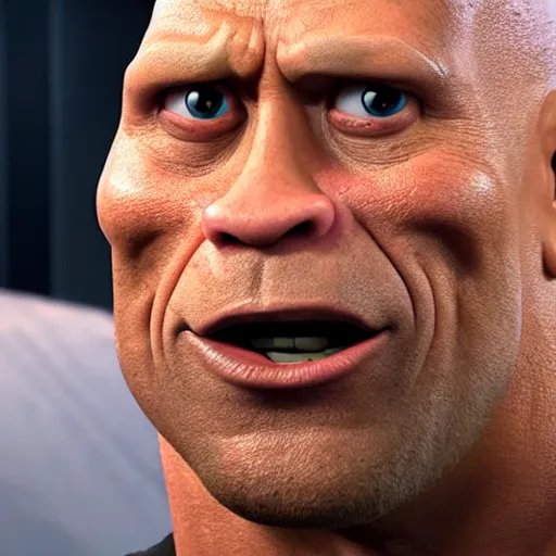 Image similar to dwayne johnson in monsters inc