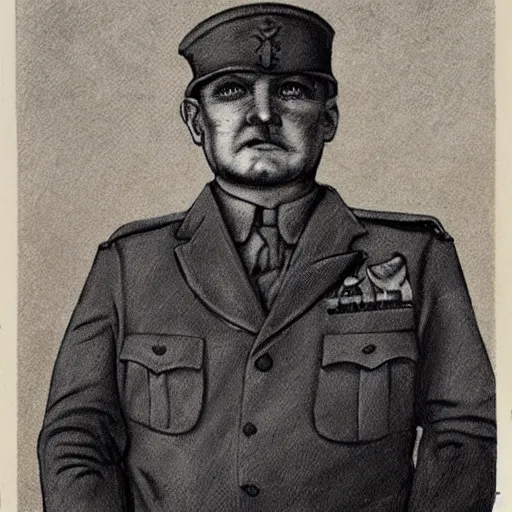 Prompt: portrait still of a ww 1 army surgeon, by charles addams,