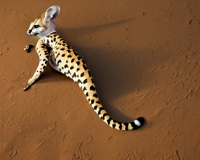 Image similar to an award winning photo of a serval - headed ball python, environmental portrait photography, national geographic, 4 k, sharp focus