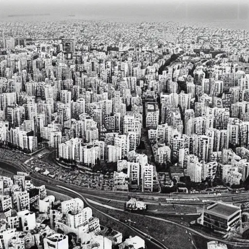 Prompt: An Aerial photo of Tel-Aviv by Julius Neubranner