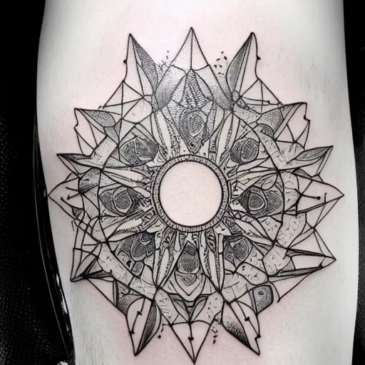 Image similar to Masterpiece neural network tattoo design, line art, intricate, extremely detailed