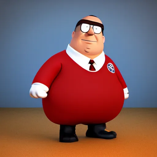 Image similar to peter griffin 3 d cg rendering, trending on artstation