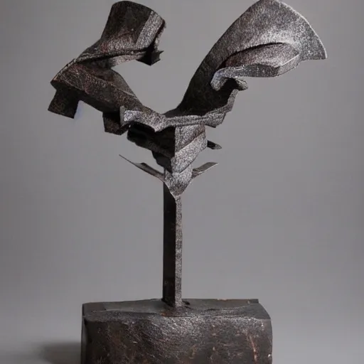 Prompt: iron sculpture by christian funnell