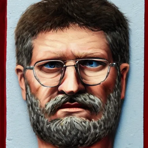 Image similar to highly detailed and intricate portrait of ted kaczynski