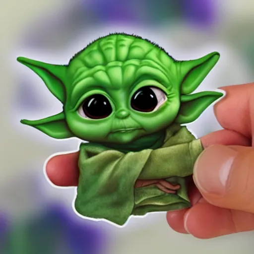 Image similar to cute baby yoda sticker