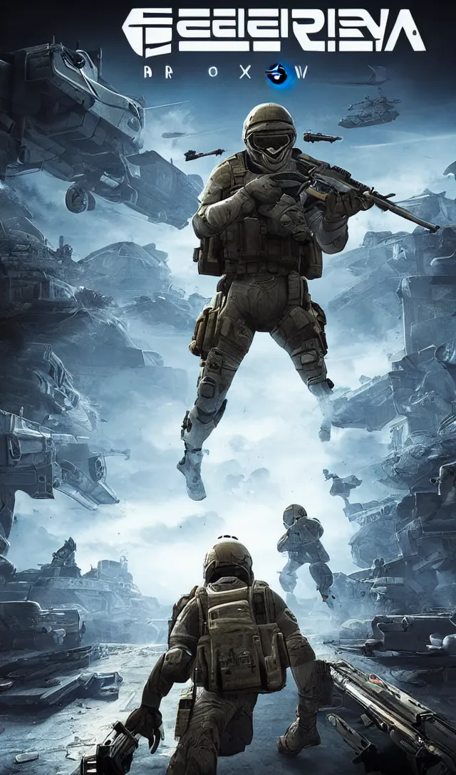 Image similar to generic first person shooter video game box art