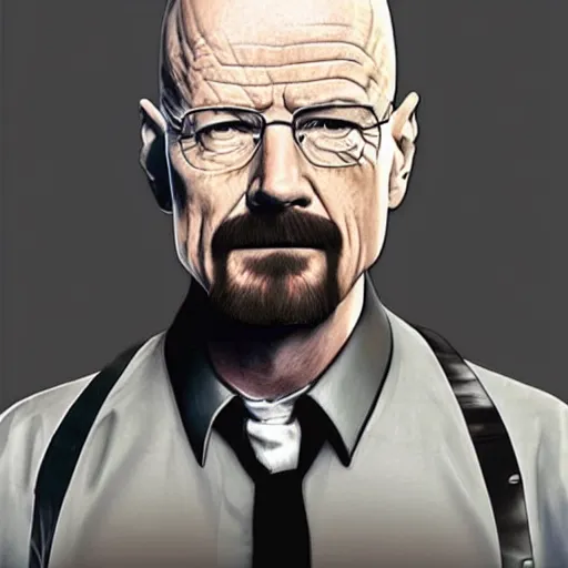 Image similar to Walter White as a streamer, realistic