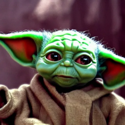 Image similar to Morgan Freeman as a baby Yoda digital art 4k detailed super realistic