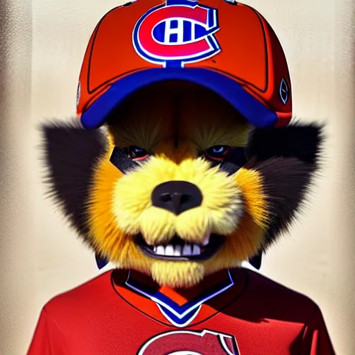 Image similar to anime Portrait of Youppi the Habs Montreal Canadiens Mascot as a very cute powerful and friendly pokemon, highly detailed anime, smooth, sharp focus, dynamic lighting, intricate, trending on ArtStation, illustration pokemon, art by WLOP