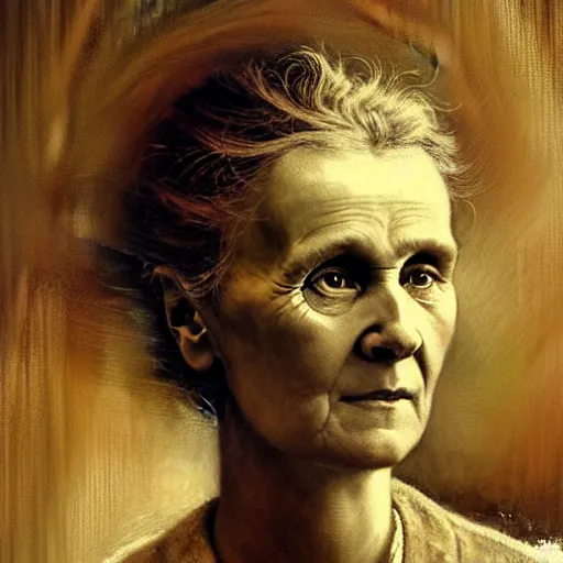 Image similar to a portrait of marie curie, high detail, cleary see face, by gaston bussiere, bayard wu, greg rutkowski, odd nerdrum, maxim verehin, dan dos santos, masterpiece, sharp focus, cinematic lightning - h 7 6 8