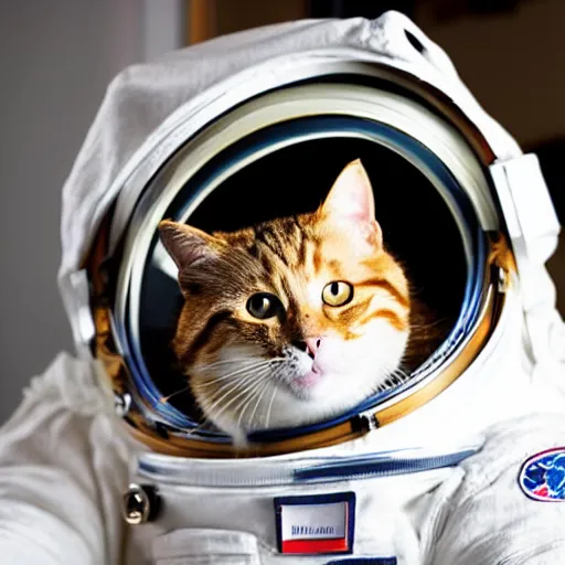 Image similar to cat in a astronaut suit