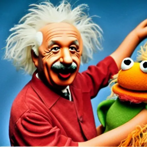 Image similar to Einstein as a Muppet.