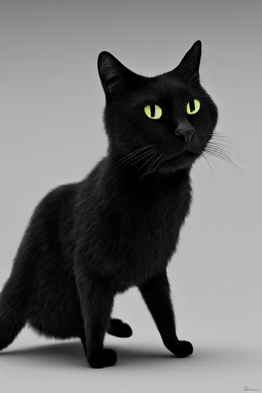 Image similar to a black cat wearing a formal overcoat, portait, photo, profile, picture, octane render, unreal engine 5, hyperrealistic, concept art, digital art