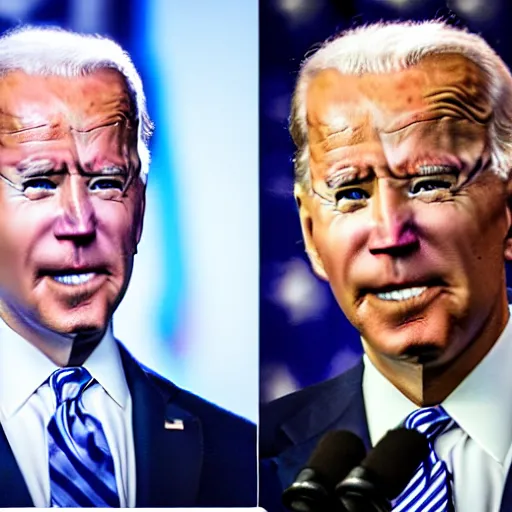 Prompt: joe biden glowing eyes