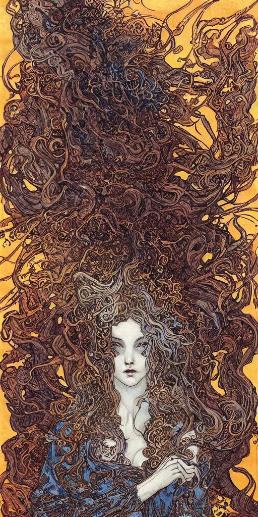 Prompt: erupting patterns of my mind swirling into the void by rebecca guay