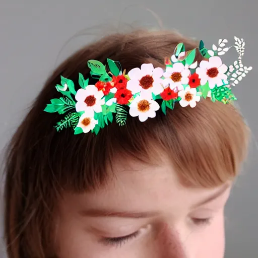 Prompt: flower crown sticker,