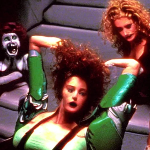 Image similar to a still of the movie weird science, 2 0 0 4 doom 3 visuals aesthetic