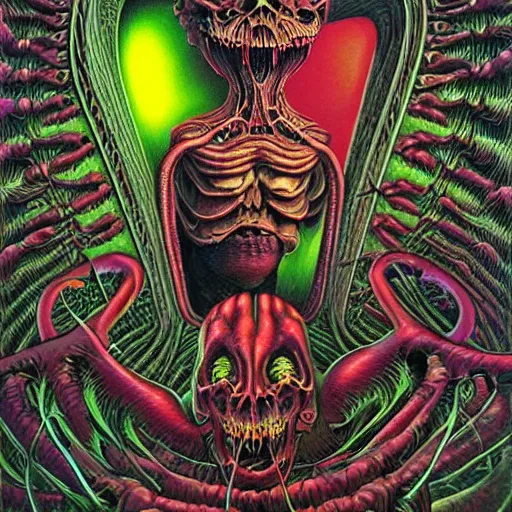 Image similar to thrash metal album cover in the style of wayne barlowe, realistic, insanely detailed, intricate, smooth, airbrush, play-doh art by kenny scharf and philippe druillet