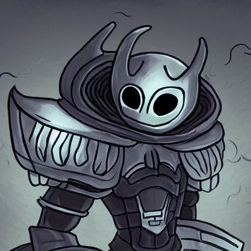 Image similar to human wearing hollow knight armor