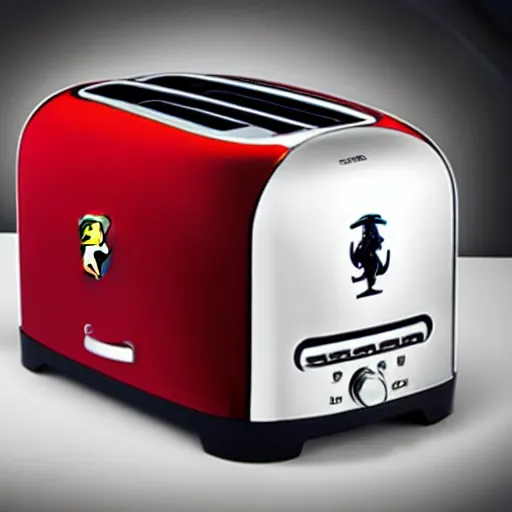 Image similar to a toaster inspired by Ferrari