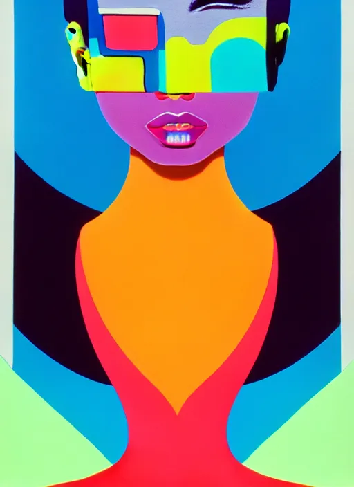 Prompt: stylish woman vibes by shusei nagaoka, kaws, david rudnick, airbrush on canvas, pastell colours, cell shaded!!!, 8 k