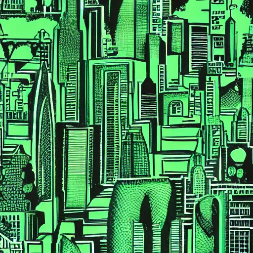 Caveman alien green city | Stable Diffusion | OpenArt