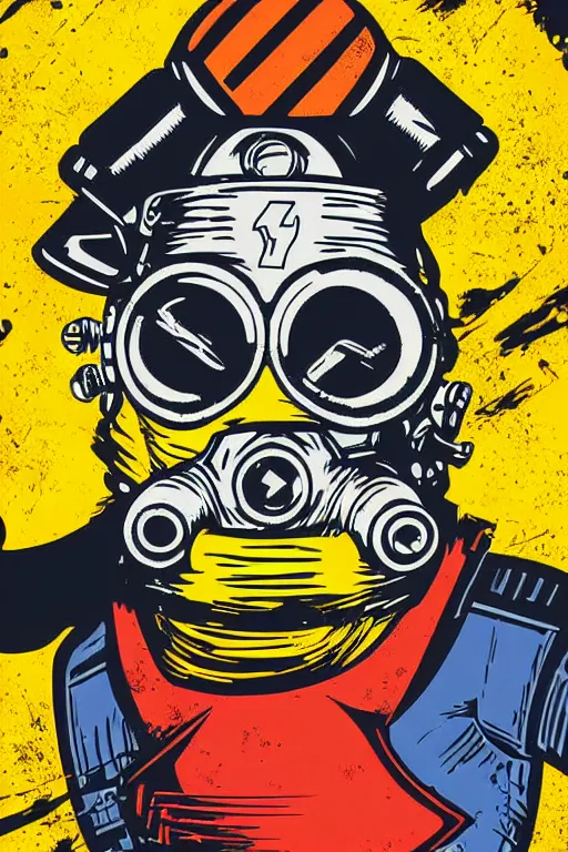 Image similar to fallout 7 6 retro futurist illustration art by butcher billy, sticker, colorful, illustration, highly detailed, simple, smooth and clean vector curves, no jagged lines, vector art, smooth andy warhol style