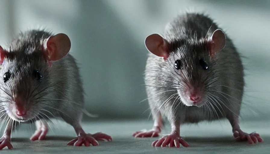 Image similar to big budget horror movie a genetically engineered rat