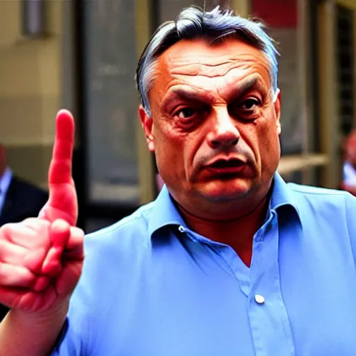 Prompt: Viktor Orban in Street Fighter