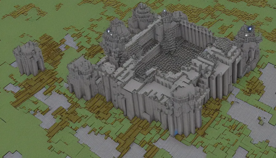 Image similar to a scene from game of thrones but it takes place in minecraft