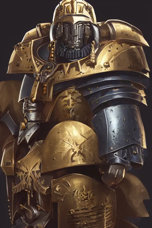 Image similar to armor portrait heros warhammer 4 0 k horus heresy fanart - the primarchs emperor by johannes helgeson animated with vfx concept artist & illustrator global illumination ray tracing hdr fanart arstation zbrush central hardmesh 8 k octane renderer comics stylized